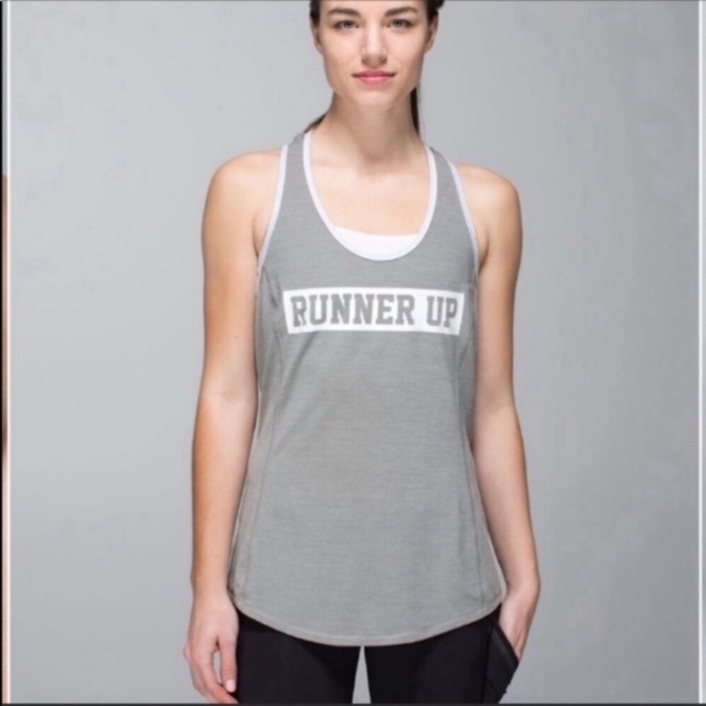 LULULEMON runner up tank in gray Size
